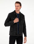 Black Slim Fit Jean Jacket