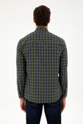 Men's Dark Green Long Sleeve Shirt