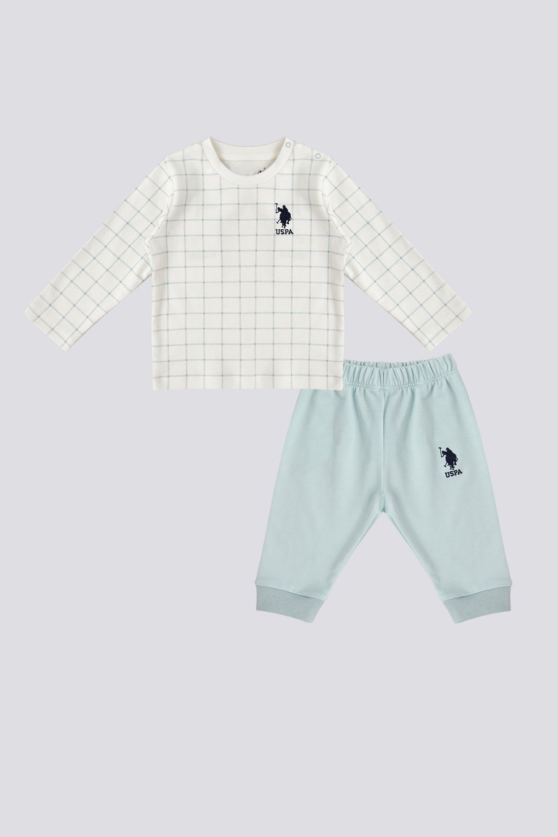 Boy Baby 2 Pcs Checkered Set