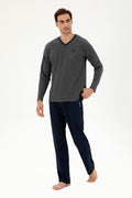 Men's Anthracite Melange Pajama Set