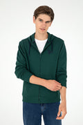 Men's Dark Green Knitted Cardigan
