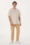 Men's Comfort Fit Crew Neck Stone T-Shirt