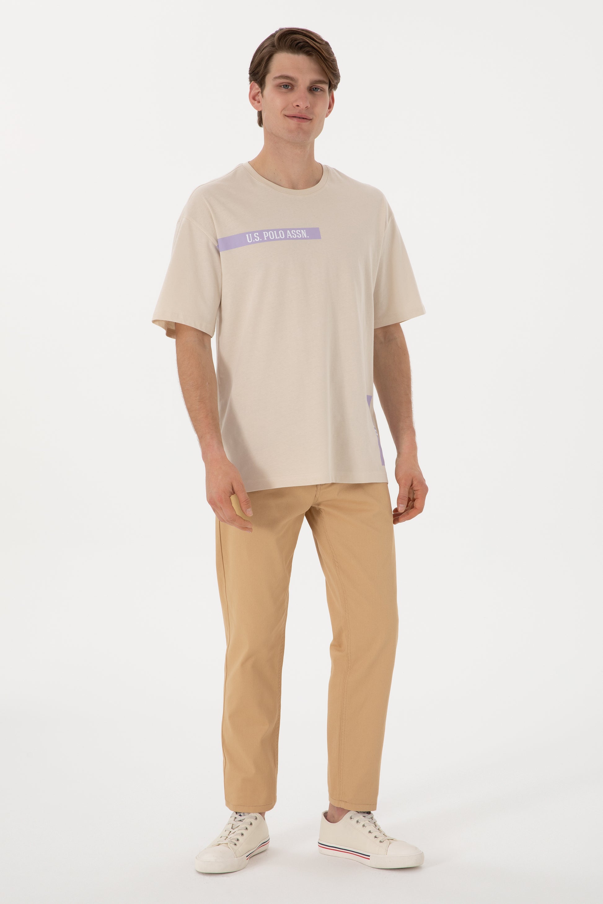 Men's Comfort Fit Crew Neck Stone T-Shirt