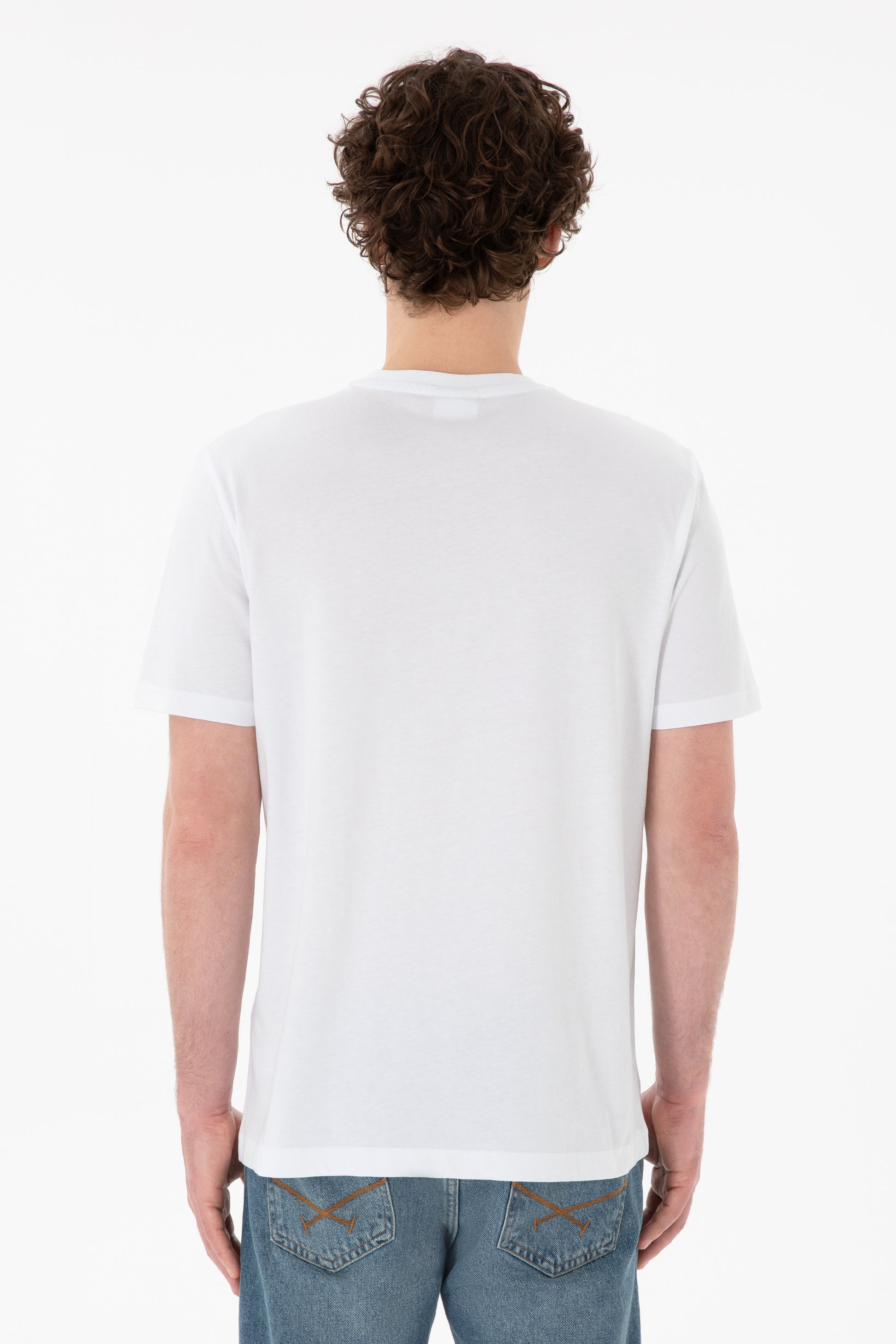 Men's Regular Fit V-Neck Anthracite Basic T-Shirt