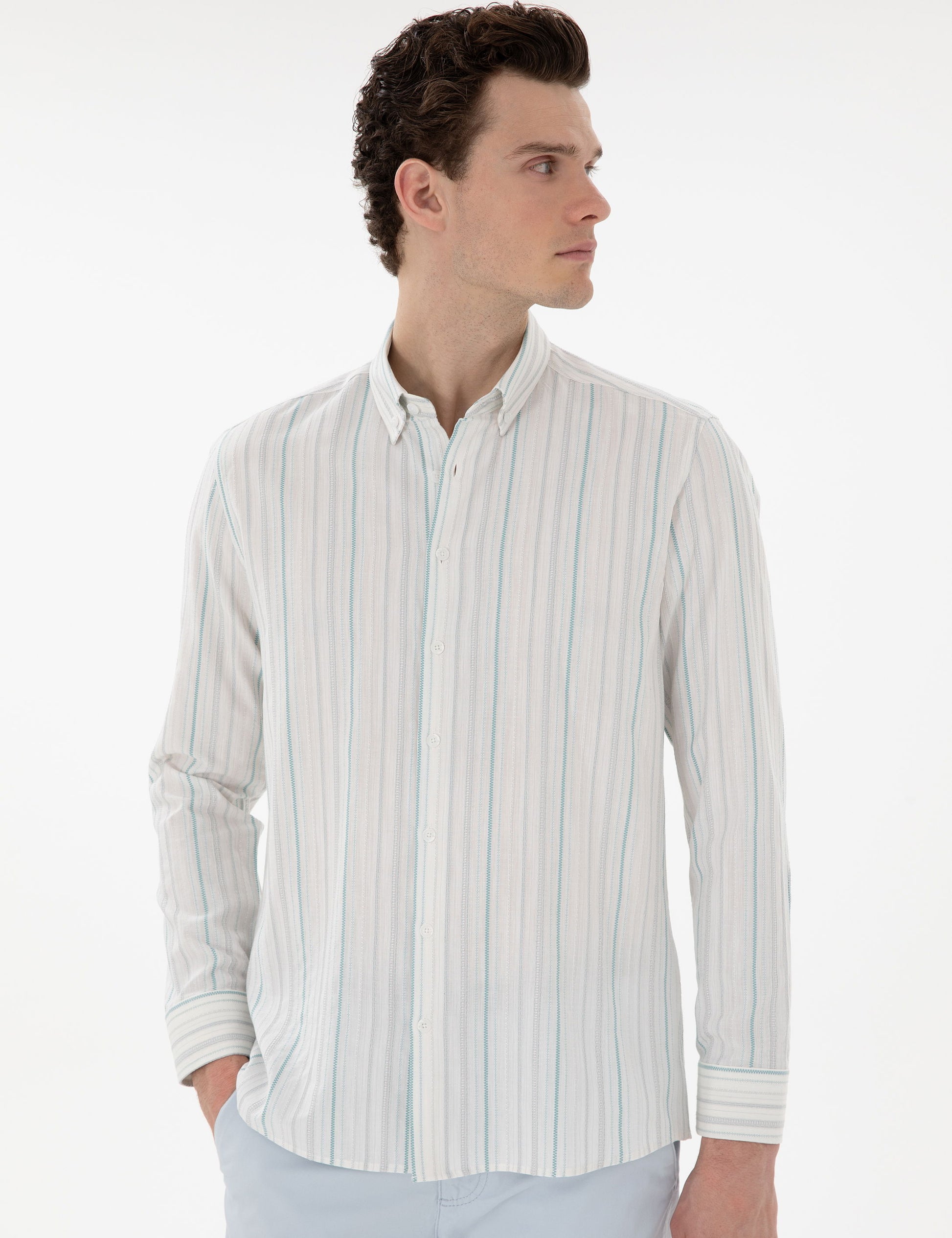 Mint Regular Fit Long Sleeve Shirt