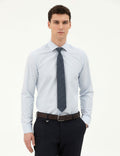 Light Blue Slim Fit Long Sleeve Basic Shirt