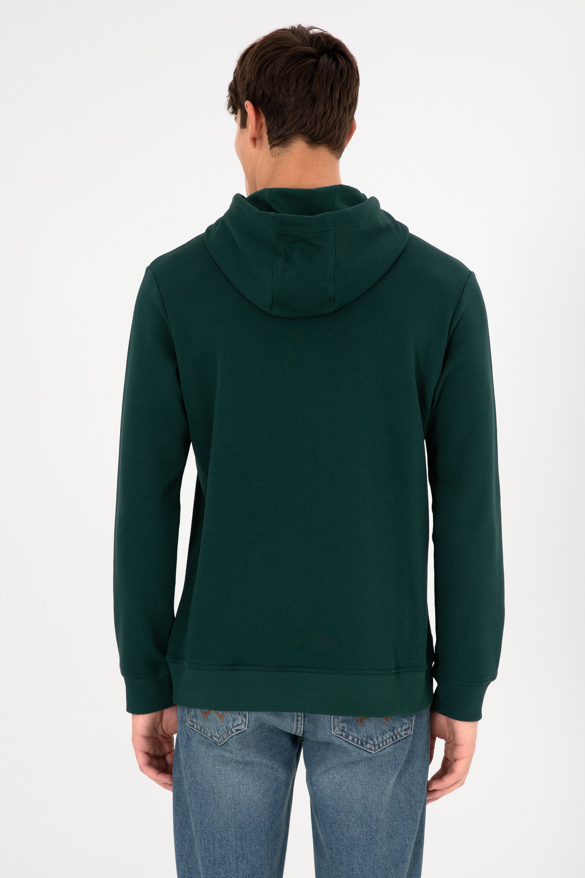 Men's Dark Green Basic Sweatshirt