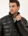 Black Shiny Inflatable Coat