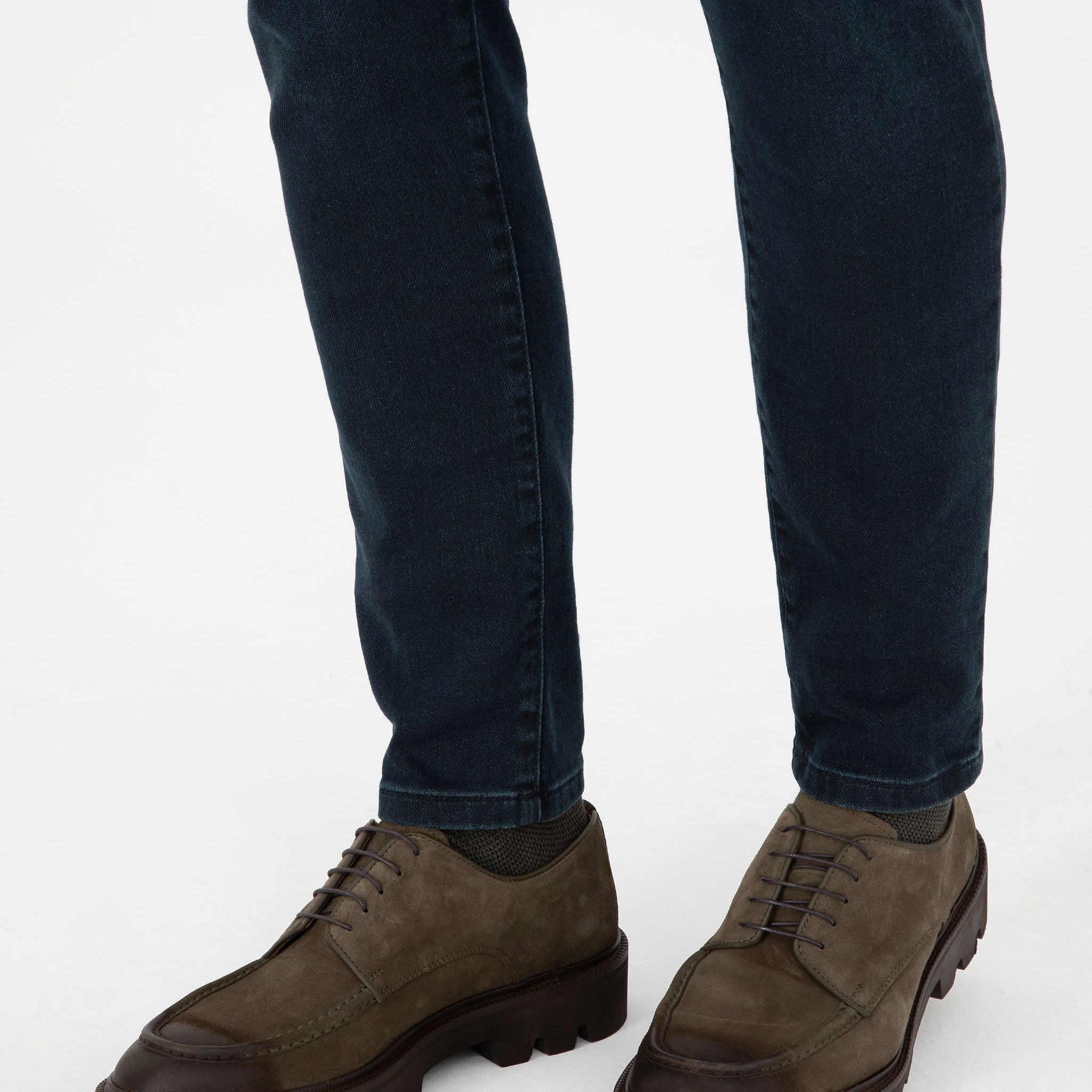 Khaki 100% Leather Casual Shoes