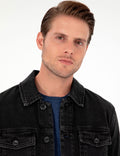 Black Slim Fit Jean Jacket