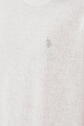 Men's Comfort Fit Crew Neck Ecru Jacquard Interlock T-Shirt