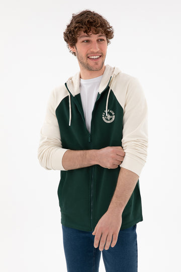 Men's Dark Green Knitted Cardigan