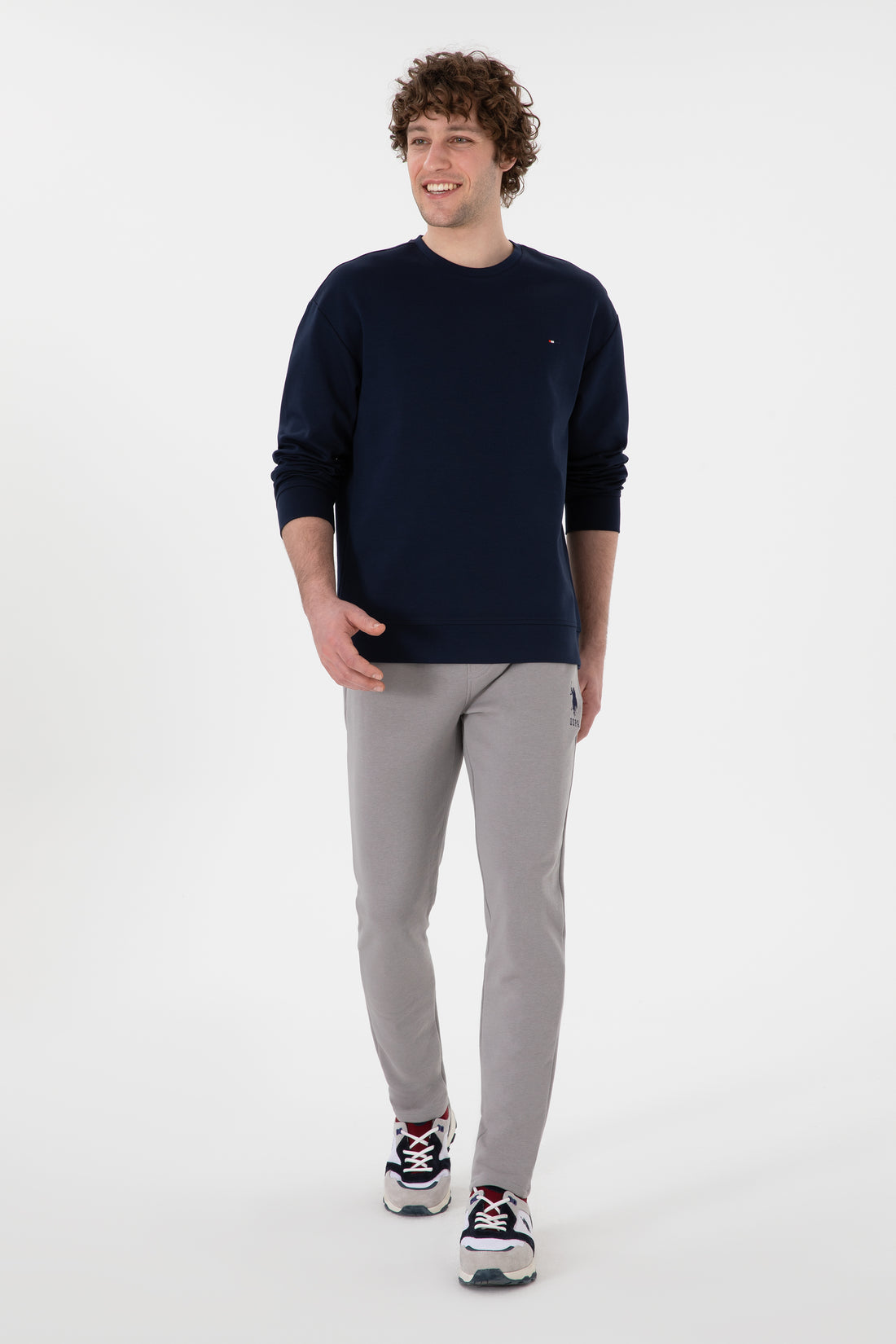 Men's Slim Fit Straight Leg Grey Sweatpants