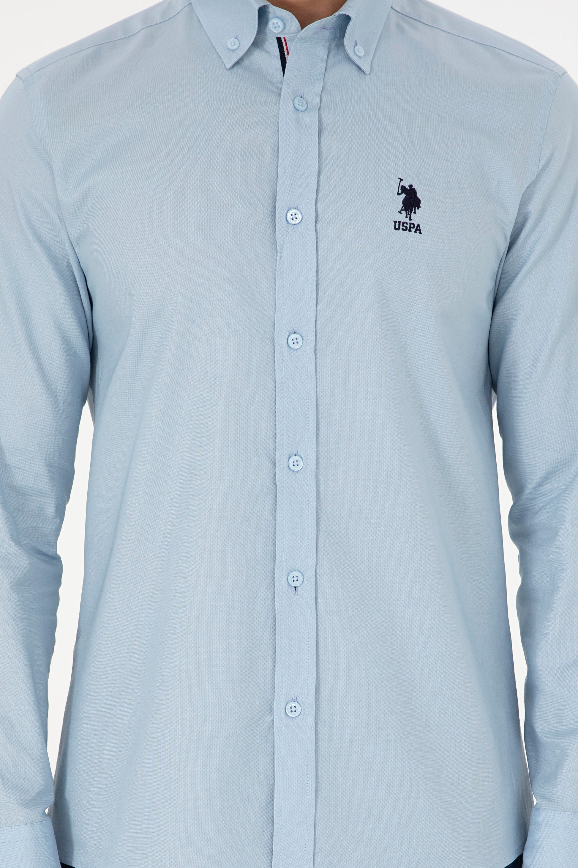 Men's Light Blue Long Sleeve Shirt