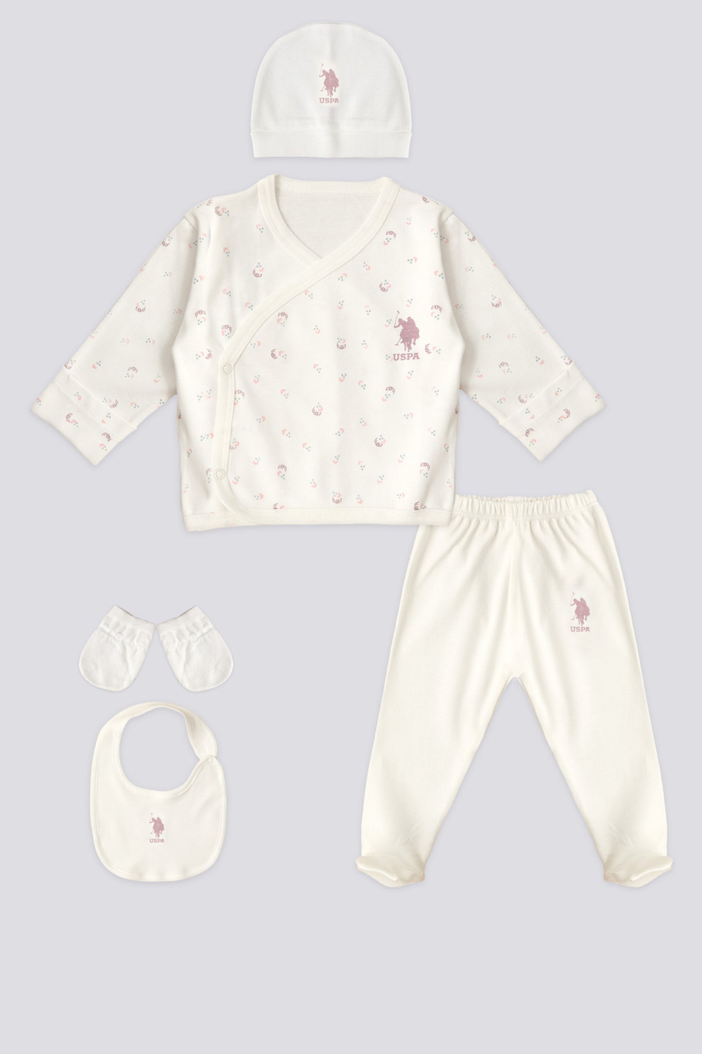 Baby Girl White Set of 5 Pcs