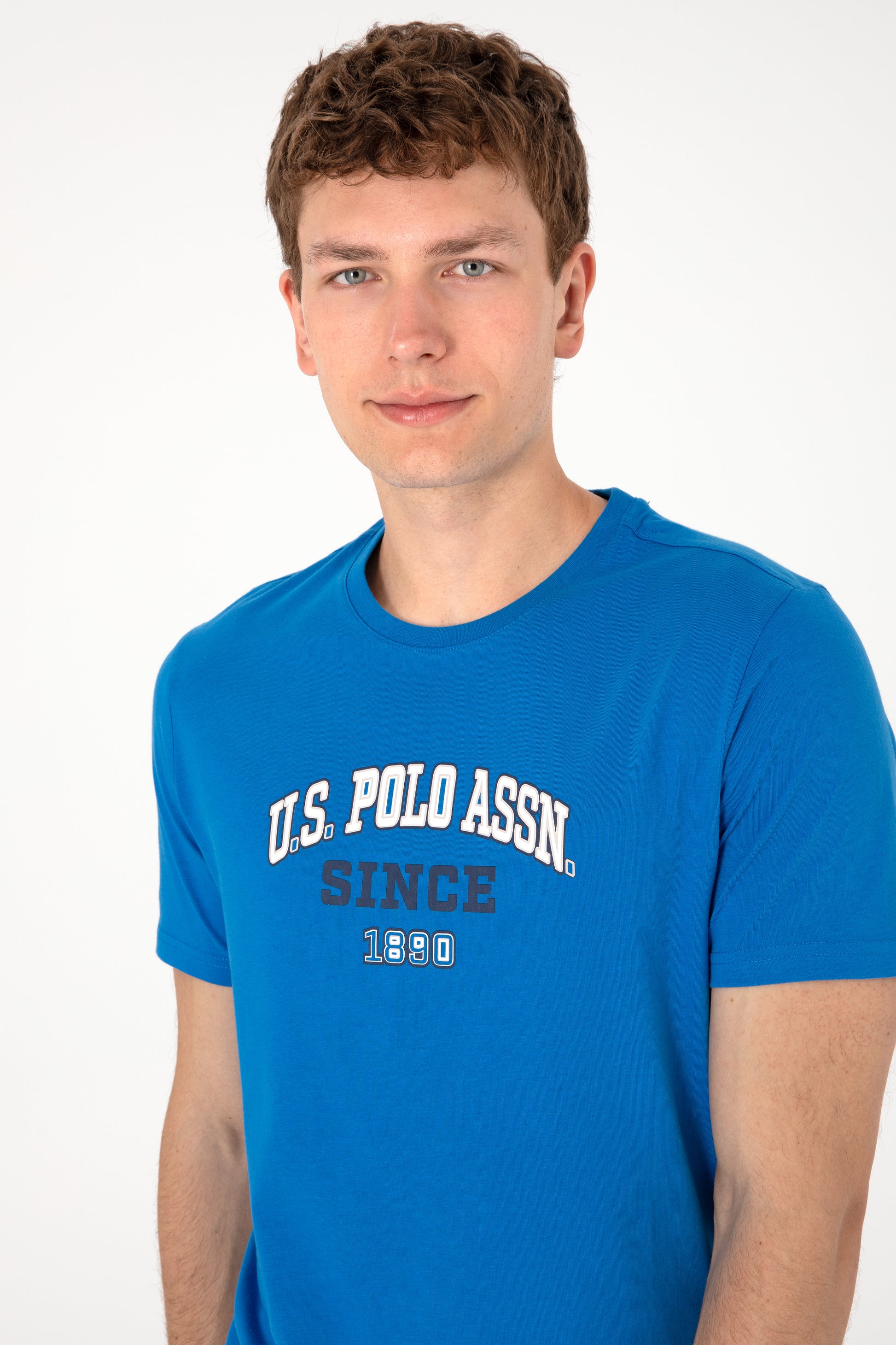 Men's Regular Fit Crew Neck Cobalt Blue T-Shirt