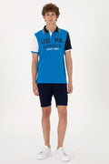 Men's Regular Fit Polo Neck Cobalt Blue T-Shirt
