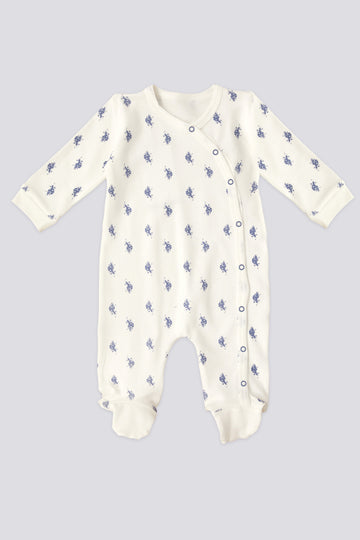 Baby Boy Patterned Bootie Jumpsuit