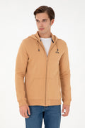 Men's Camel Chardonned Knitted Cardigan