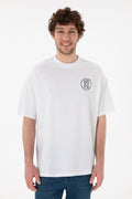 Men's Oversize Fit Crew Neck White T-Shirt