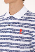 Men's Regular Fit Polo Neck Light Navy T-Shirt