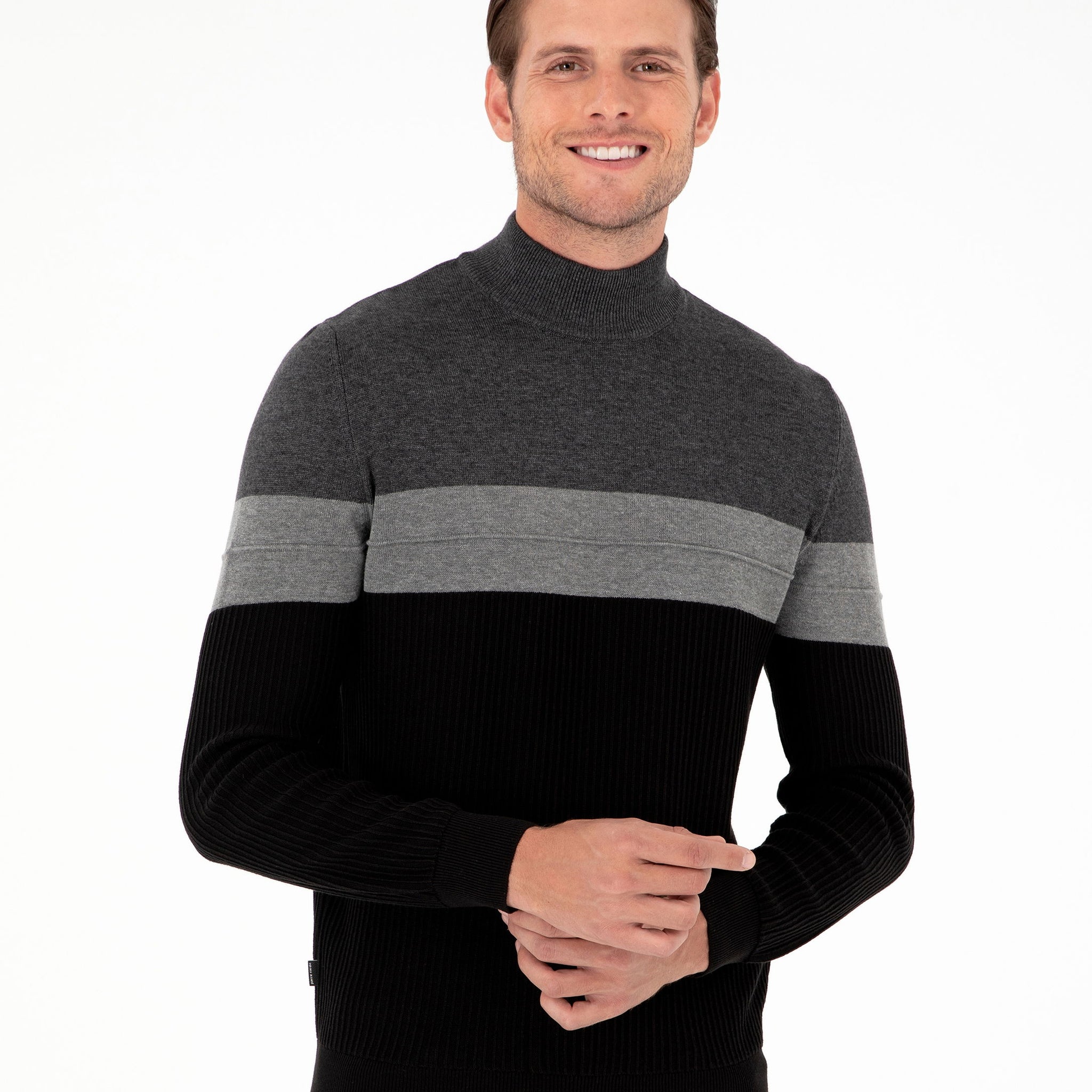 Anthracite Melange Slim Fit Sweater