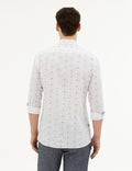 Navy Blue Slim Fit Long Sleeve Shirt