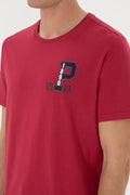 Men's Regular Fit Crew Neck Cherry T-Shirt
