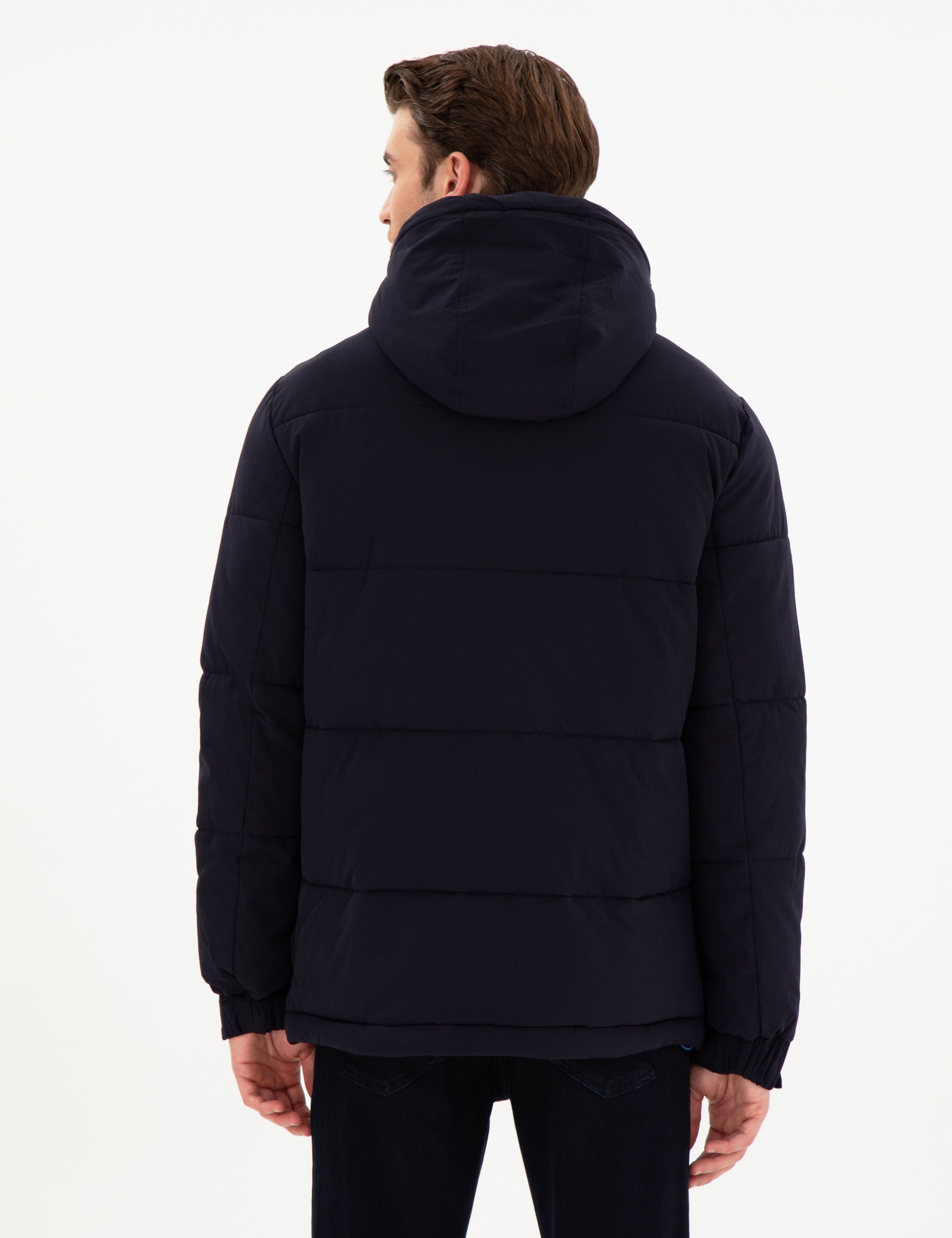 Navy Regular Fit Coat