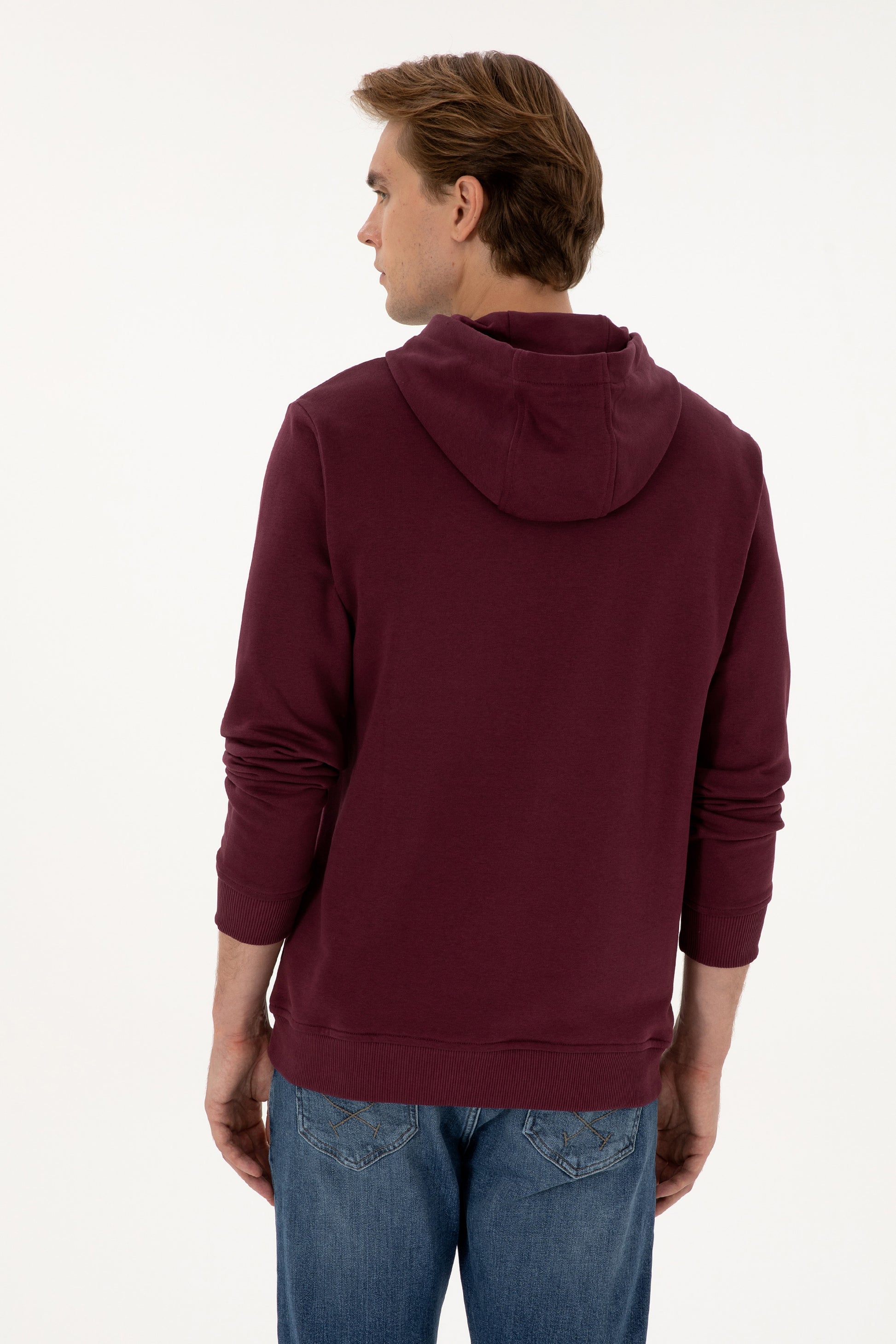 Men's Burgundy Basic Sweatshirt