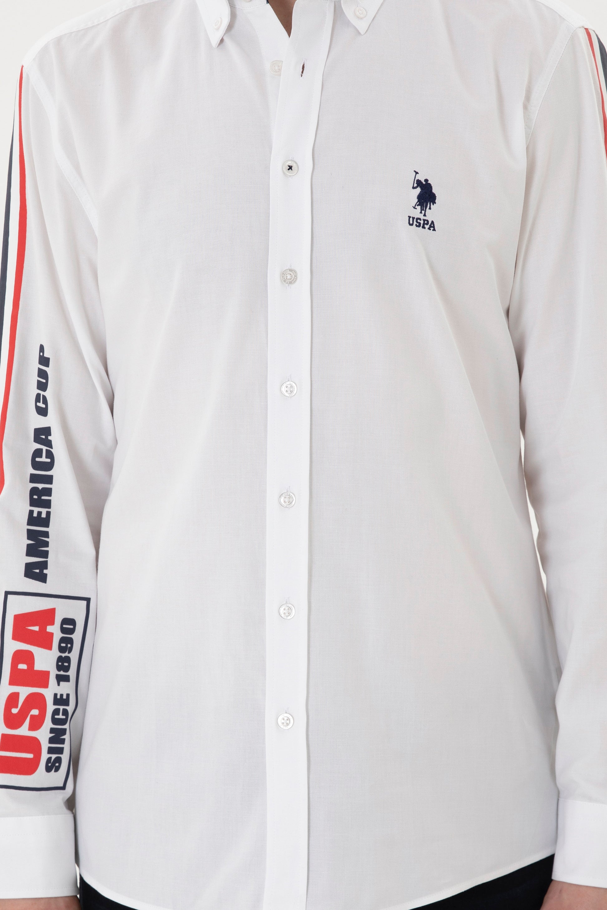 Men's White Long Sleeve Shirt