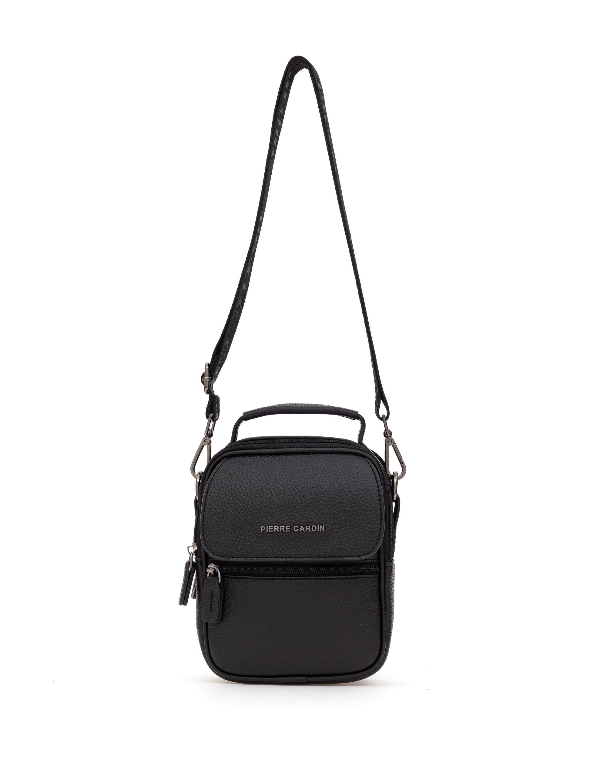 Men's Black Strap Handbag
