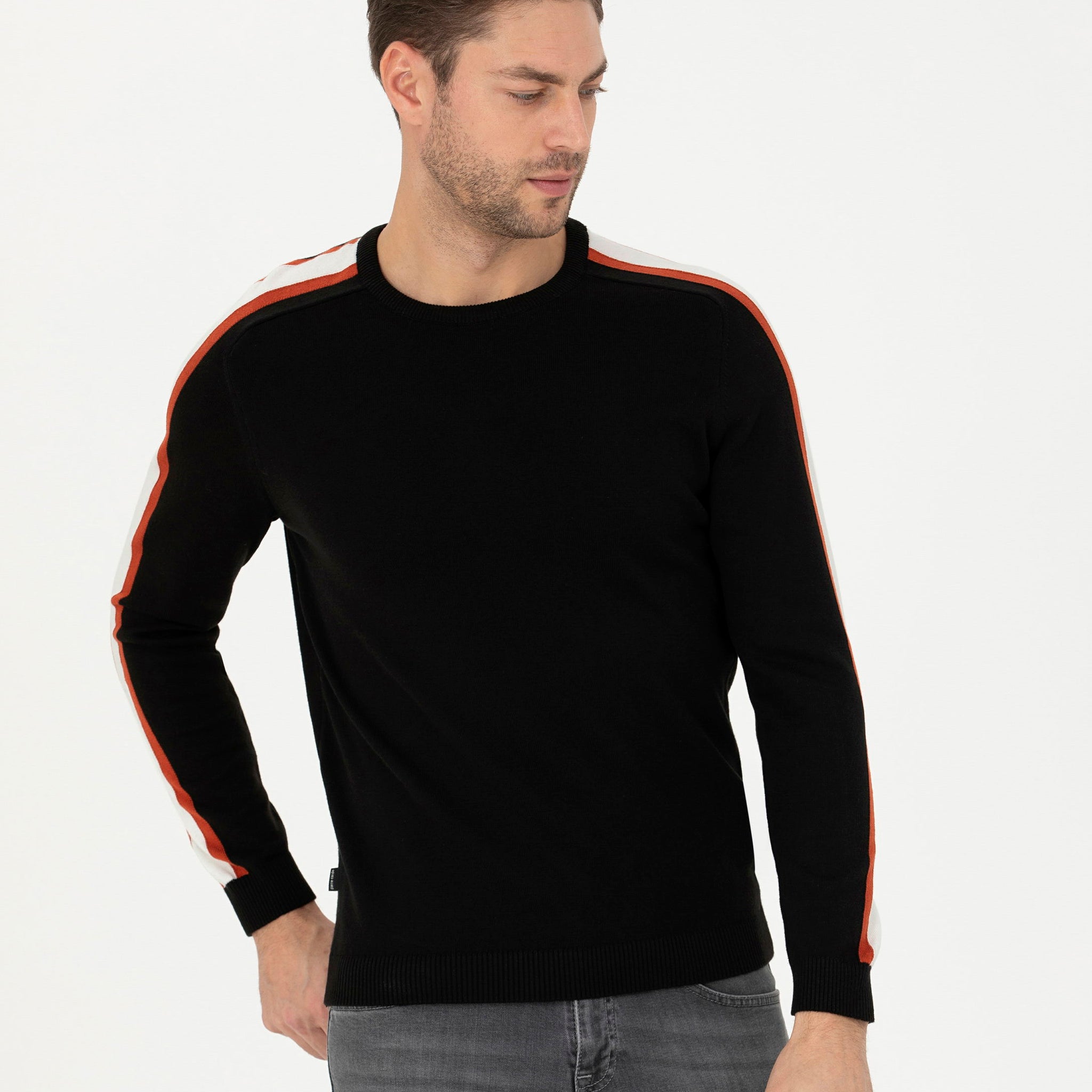 Black Slim Fit Sweater