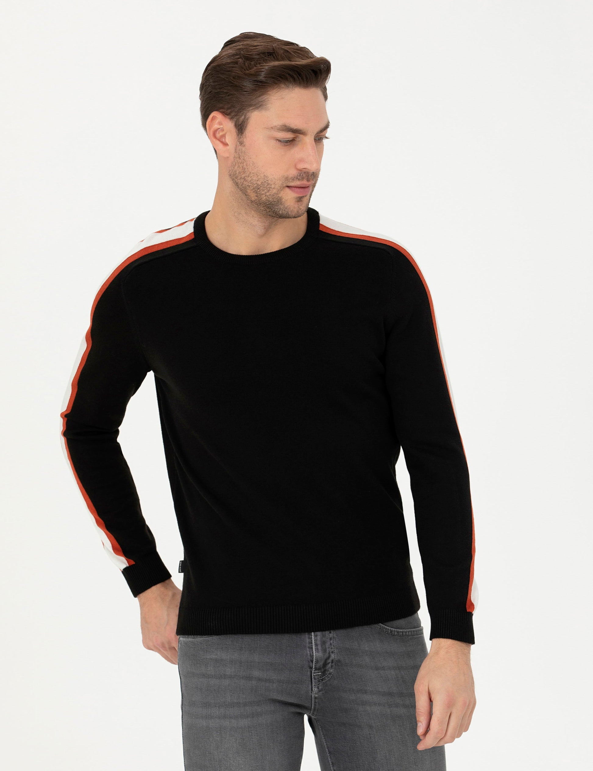 Black Slim Fit Sweater