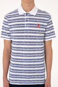Men's Regular Fit Polo Neck Light Navy T-Shirt
