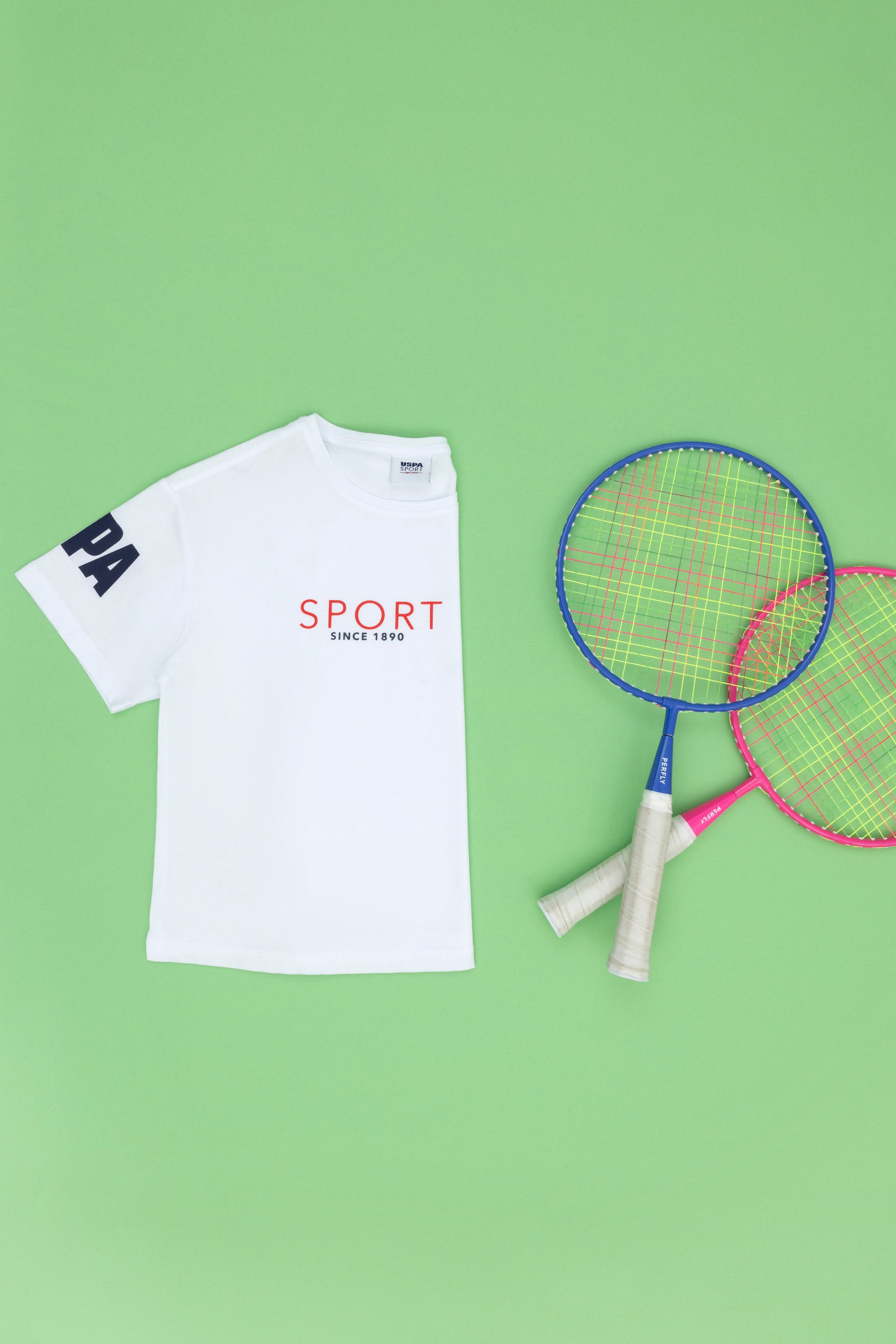 Girls' White Crew Neck T-Shirt