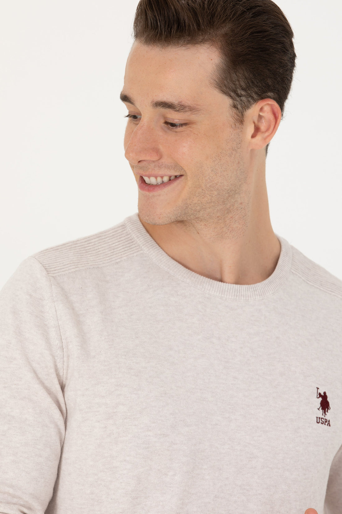 Men's Stone Melange Basic Sweater - L - yellow - 50269003145