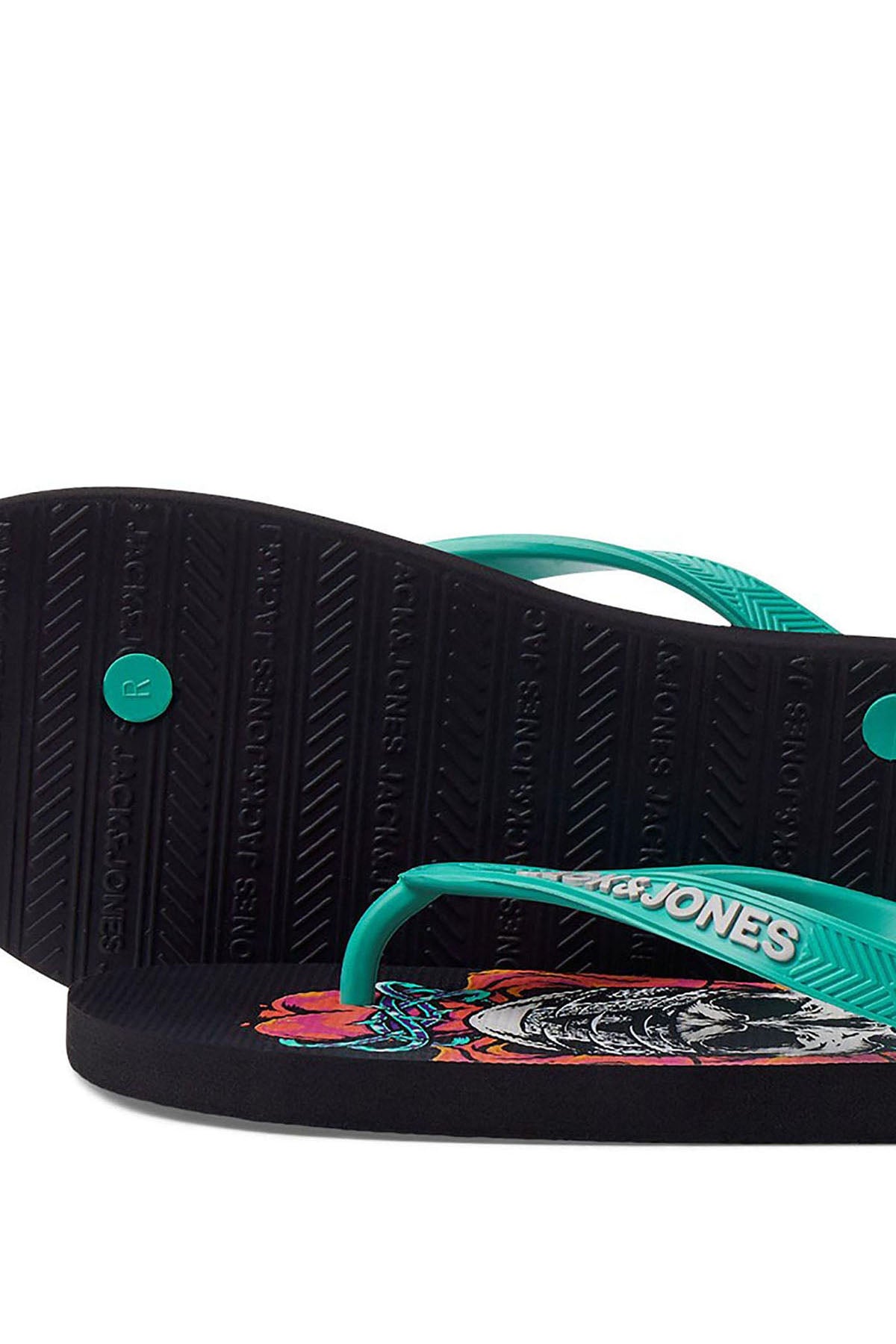 Men's Jfwcolour Patterned Flip-Flops 12230633 Anthracite-Ocean