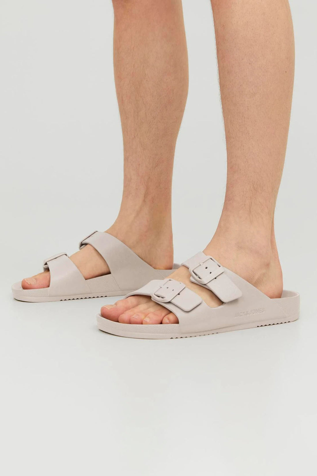 Mens Jfwcroxton Double Band Sandelet Slippers 12204004 Stone