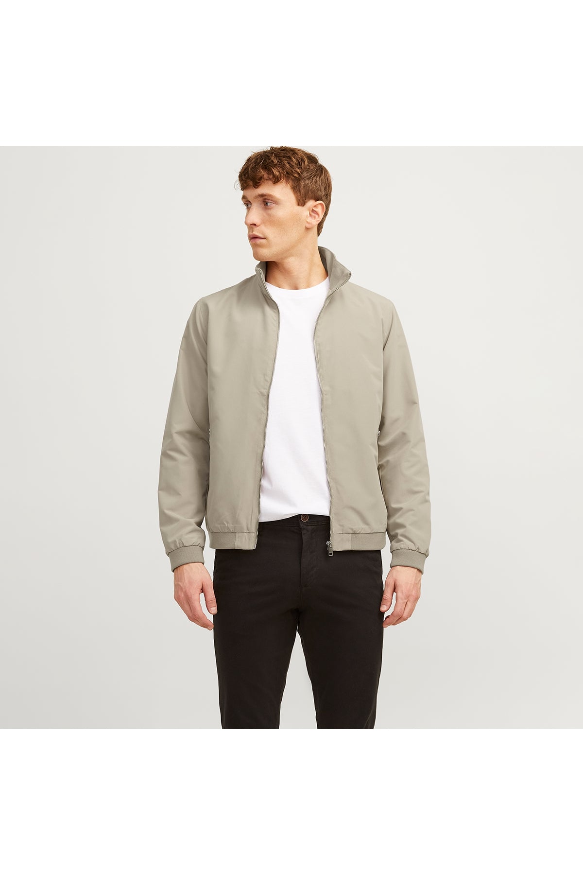 Jack&Jones Rush Harrington Bomber Men's Beige Round Neck Jacket
