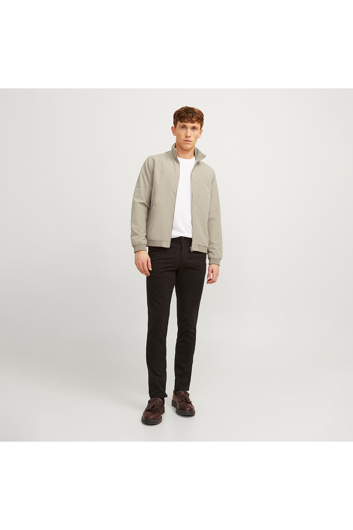 Jack&Jones Rush Harrington Bomber Men's Beige Round Neck Jacket