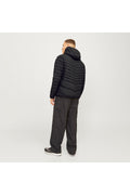 Jack&Jones State Packable Puffer Hood Men's Black Hooded Coat