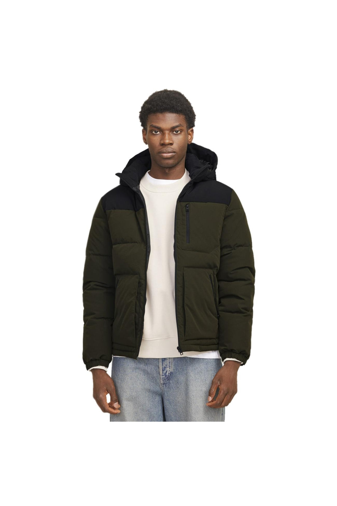 12258416 Jjeotto Puffer Jacket Sn Khaki