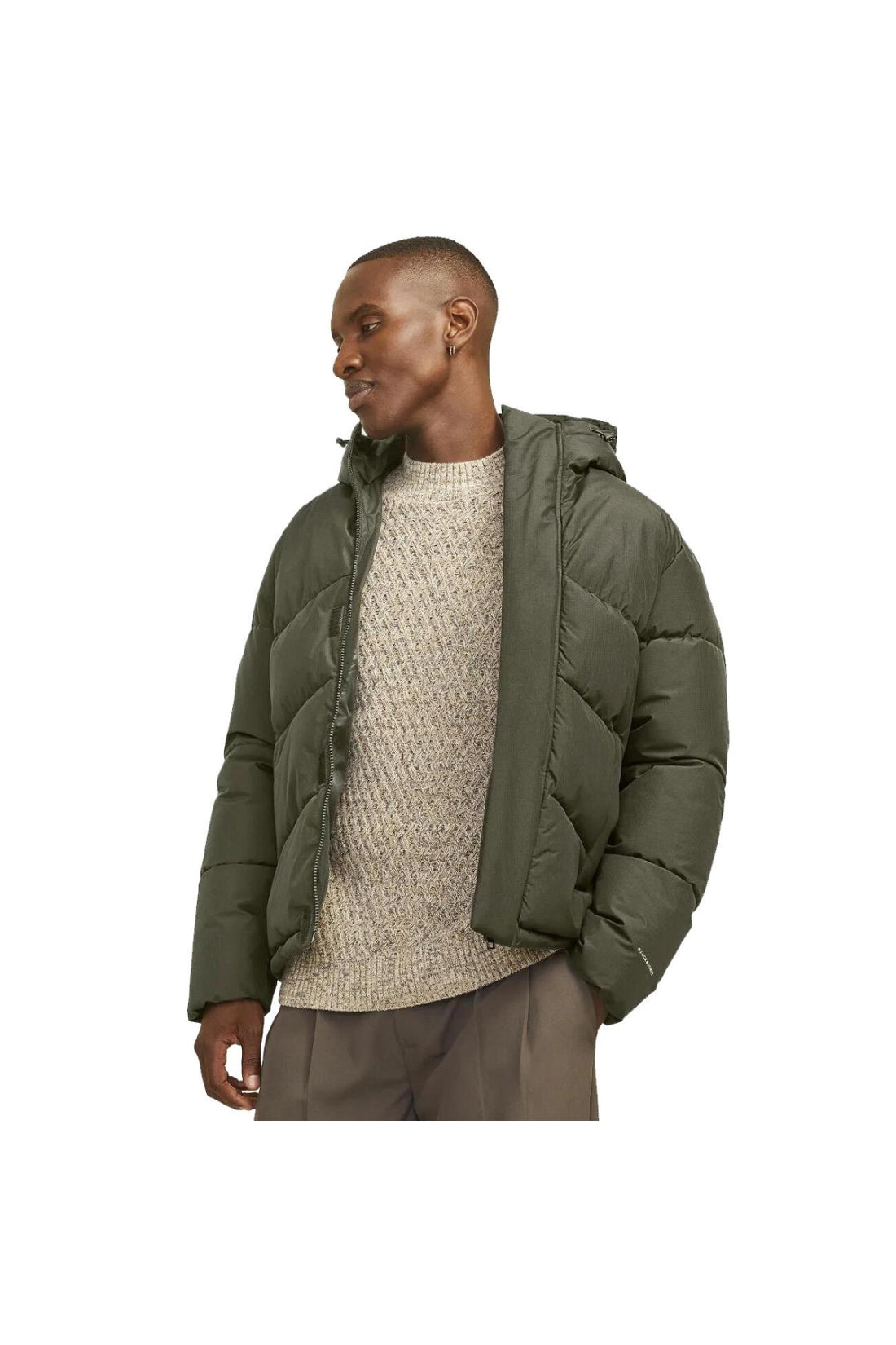 12259850 Jjworld Puffer Jacket Khaki
