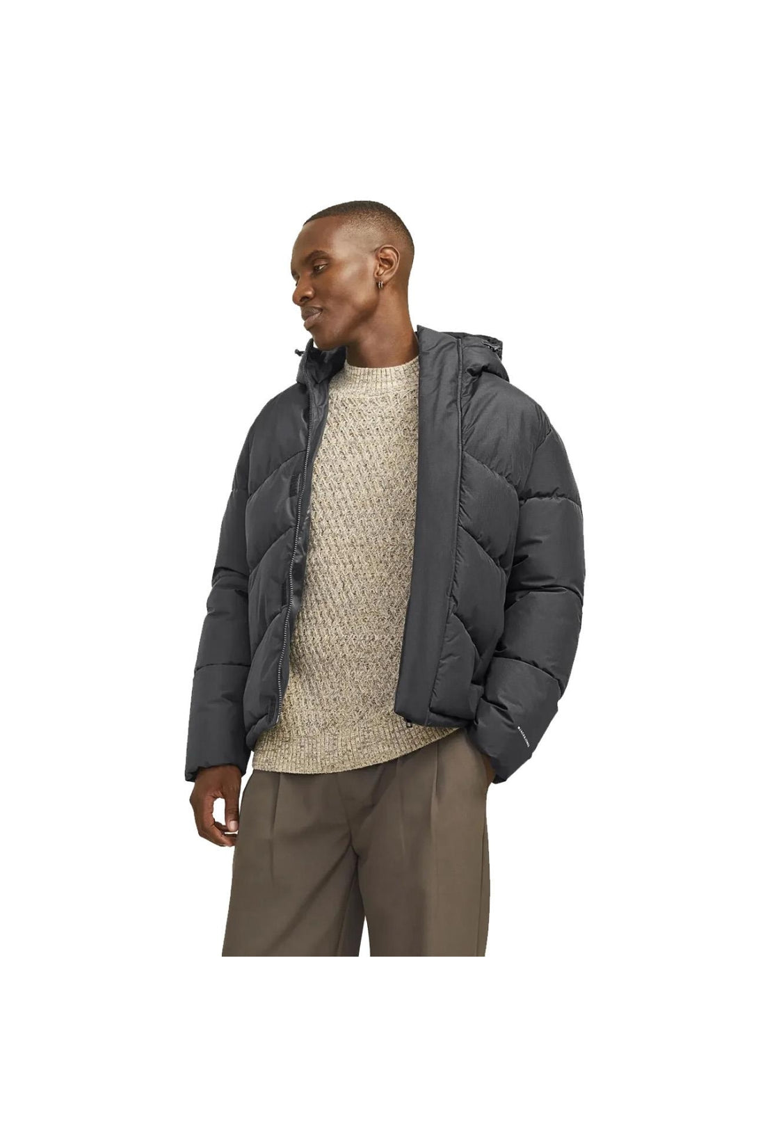 12259850 Jjworld Puffer Jacket Smoked