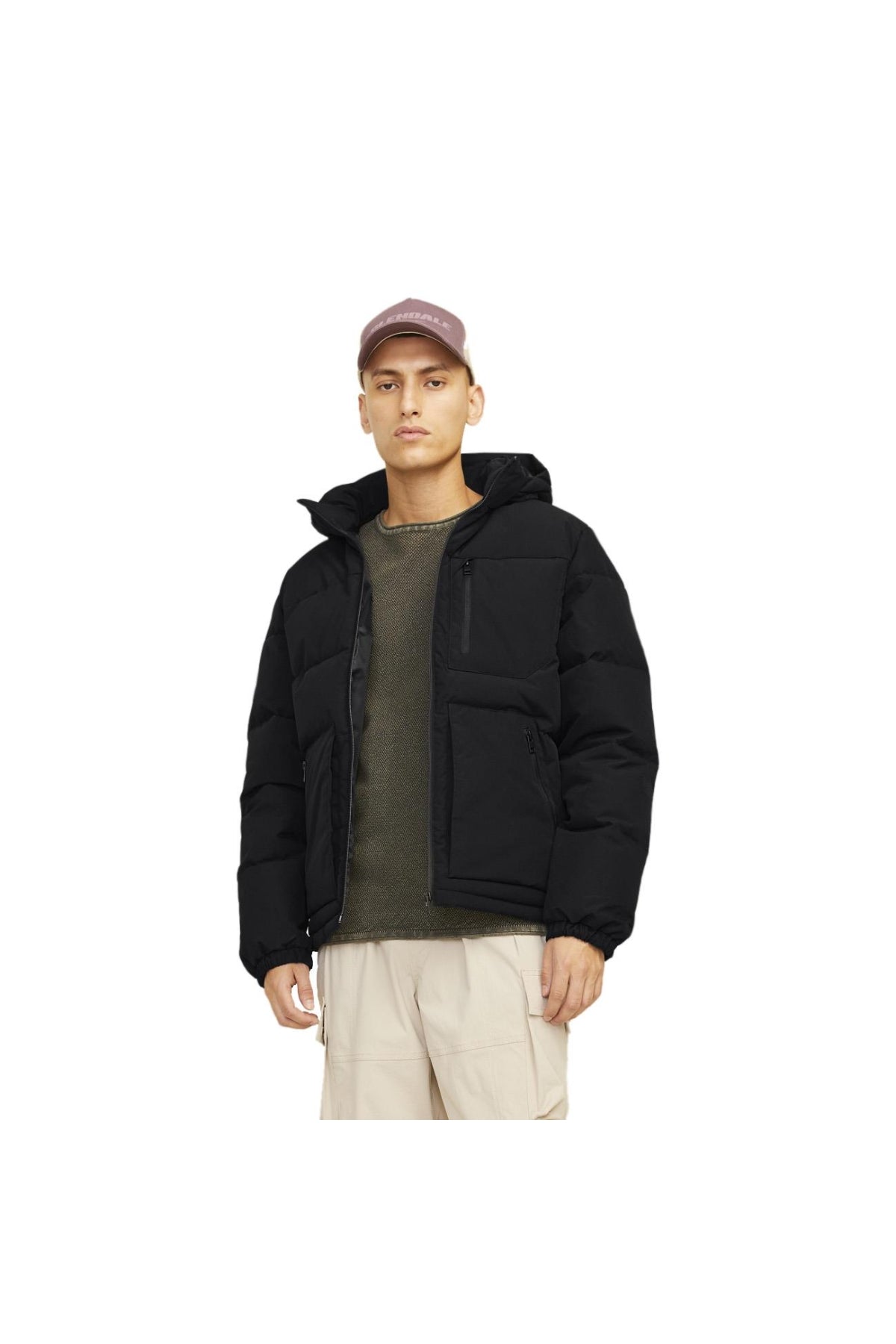 12258416 Jjeotto Puffer Jacket Black