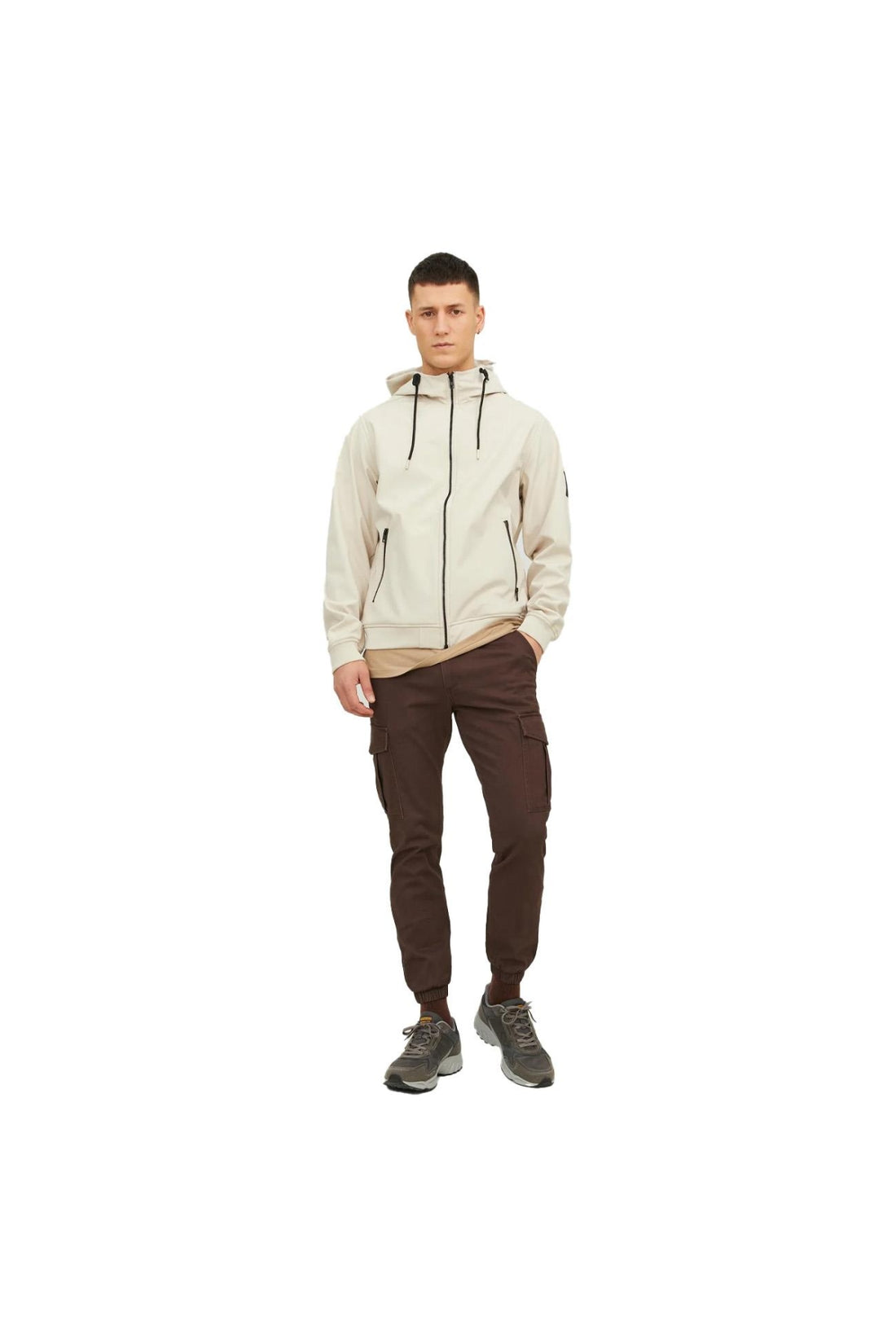 12236300 JJEBASIC Softshell Hood Noos Moonlight