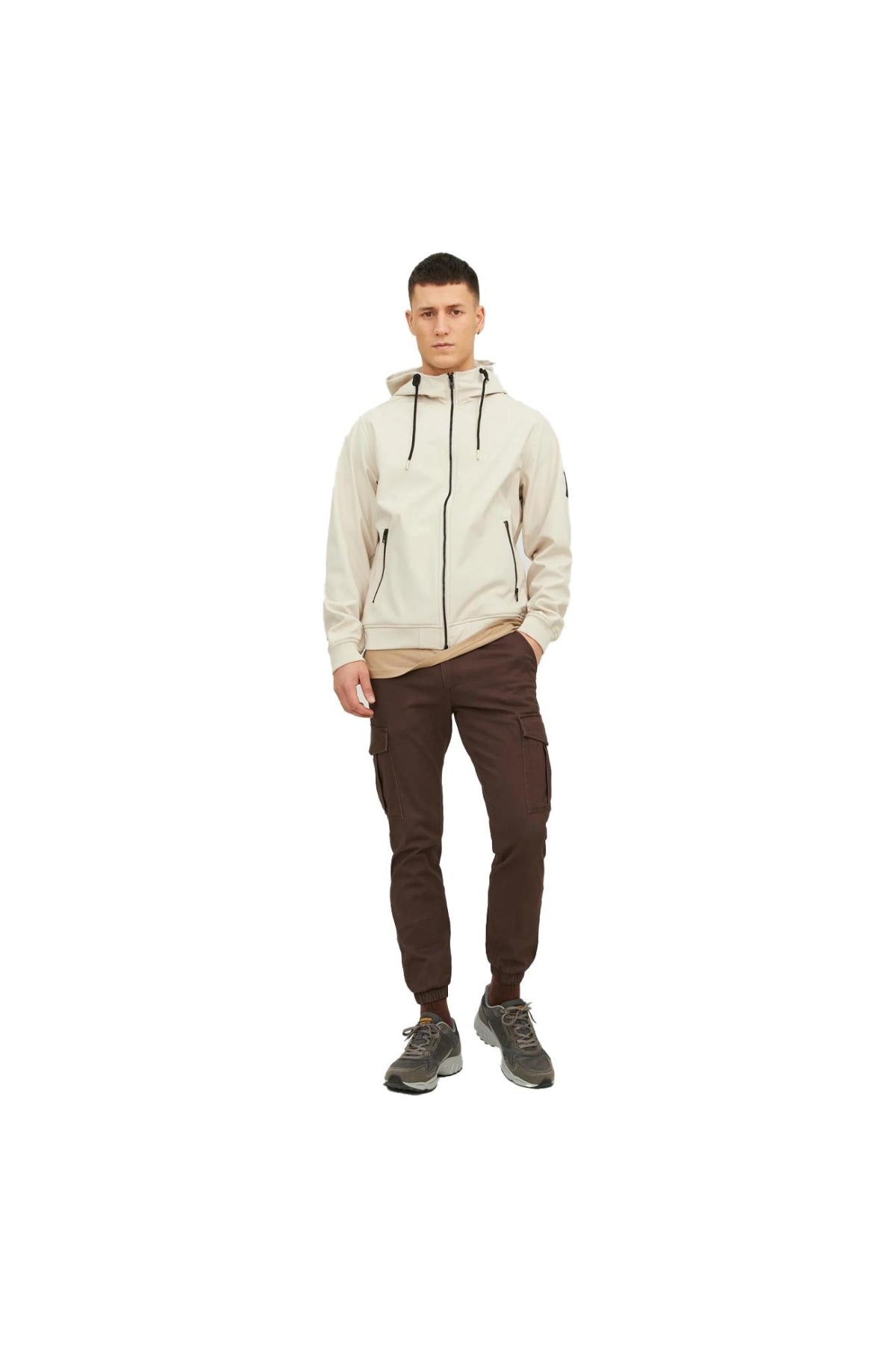 12236300 JJEBASIC Softshell Hood Noos Moonlight