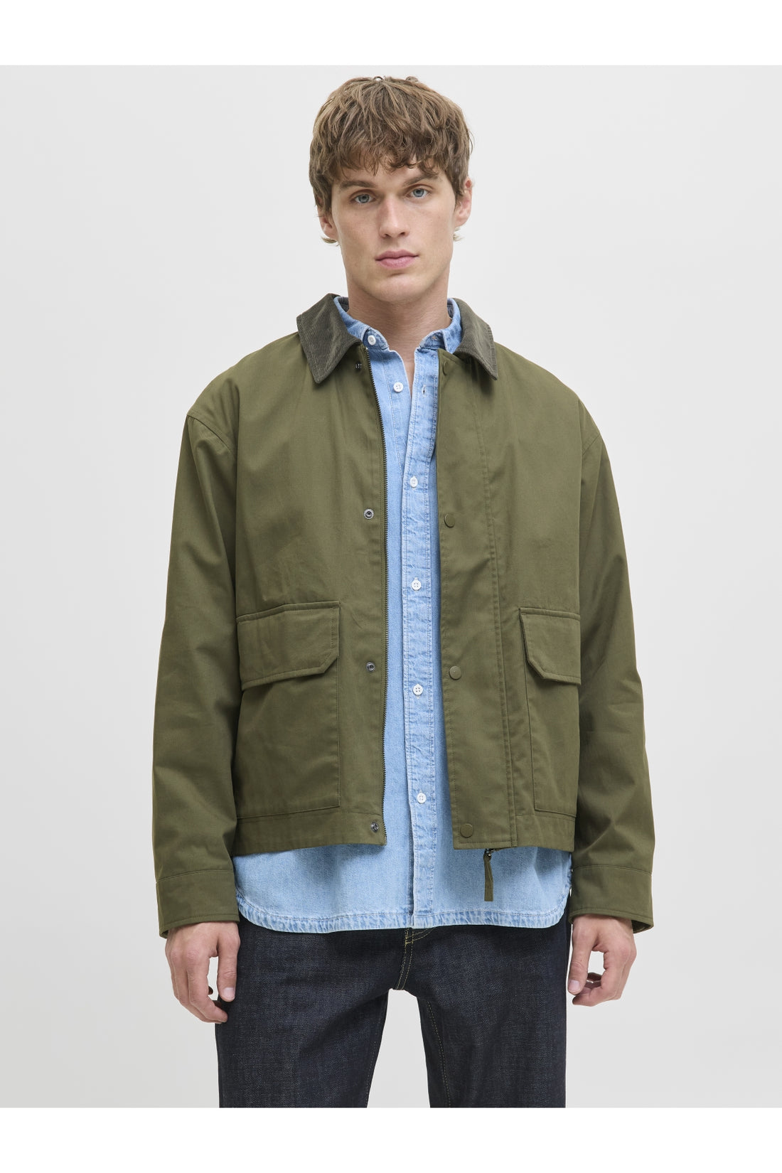 Jack Jones Jprccruver Utility Jacket Sn Mens Green Jacket 12284930-21