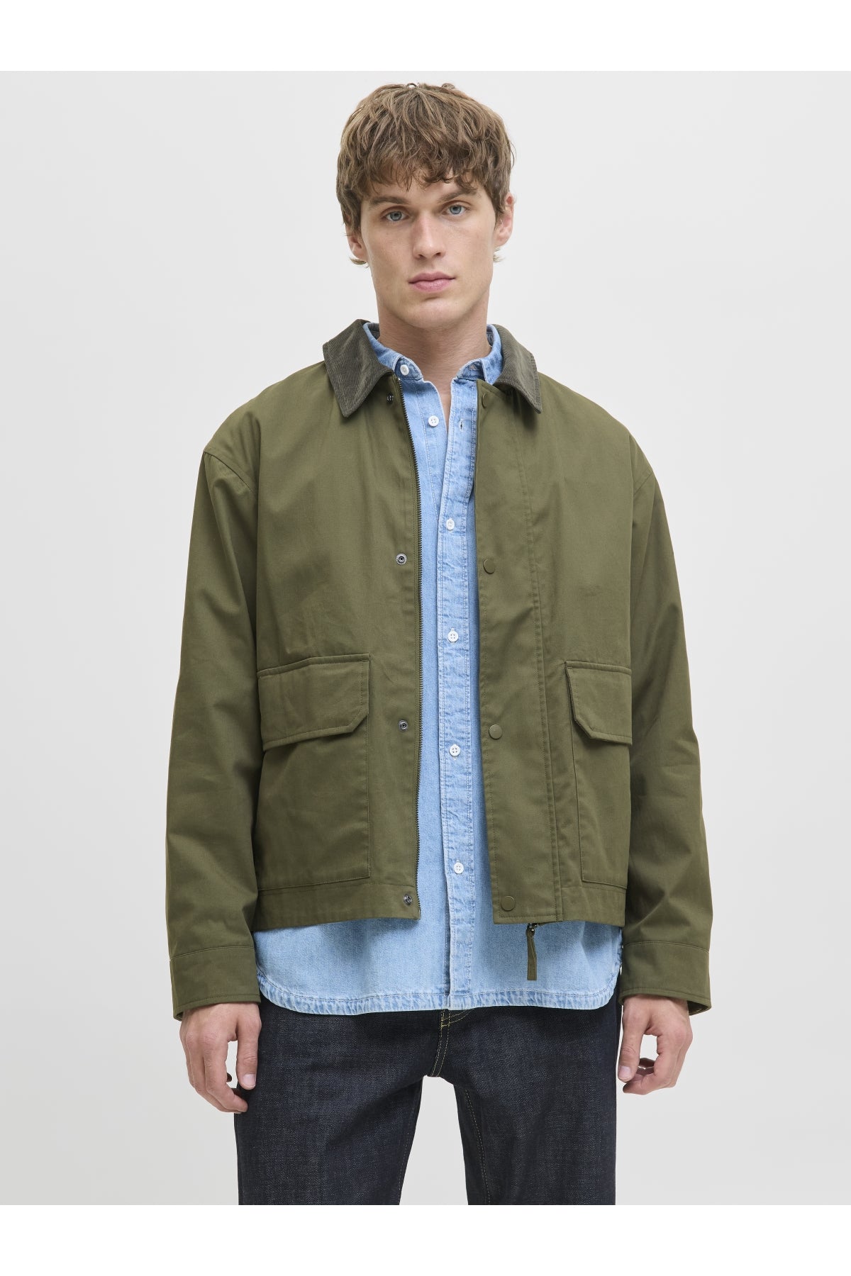 Jack Jones Jprccruver Utility Jacket Sn Mens Green Jacket 12284930-21